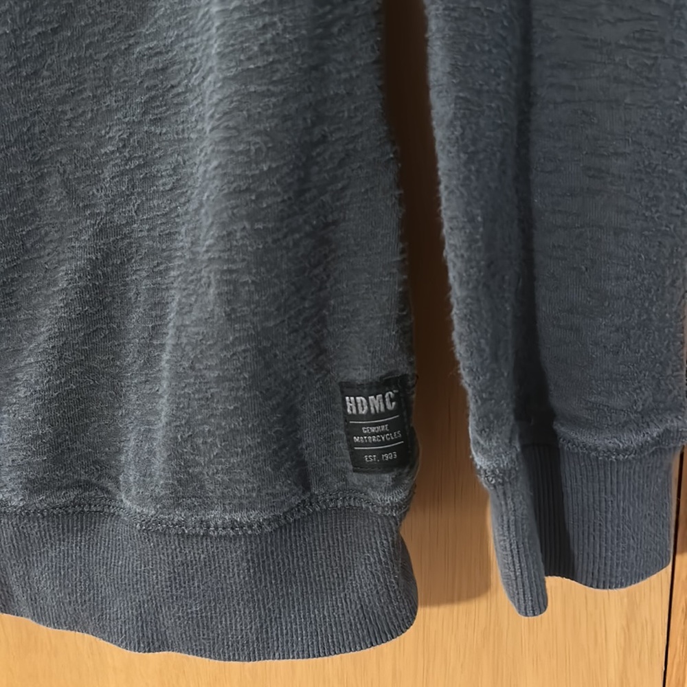 Harley Davidson 1903 Motorcycles Double Hooded Sweatshirt Hoodie Gray Small - Picture 6 of 14